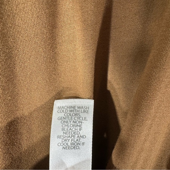 J. Jill Wearever Brown Long Sleeve Knit Faux Wrap Top - Picture 10 of 10